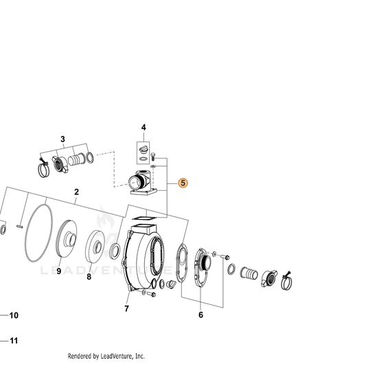 ECHO part YH482000520 — IPL diagram snippet (6x zoom, amber highlight)