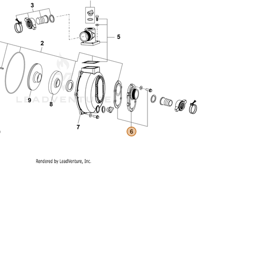 ECHO part YH482000530 — IPL diagram snippet (6x zoom, amber highlight)