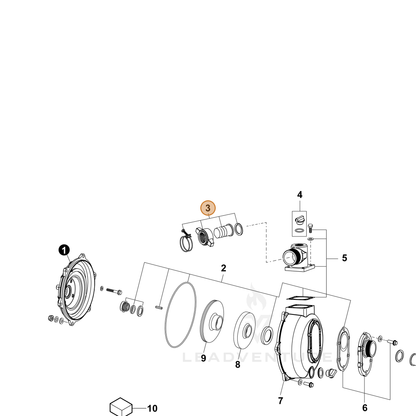 ECHO part YH482000540 — IPL diagram snippet (6x zoom, amber highlight)
