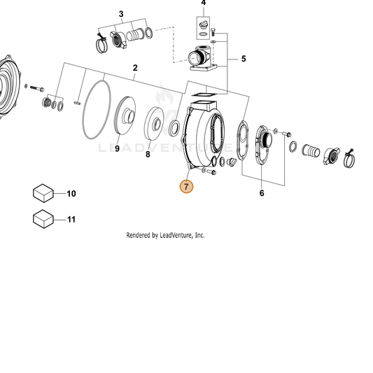 ECHO part YH482000550 — IPL diagram snippet (6x zoom, amber highlight)