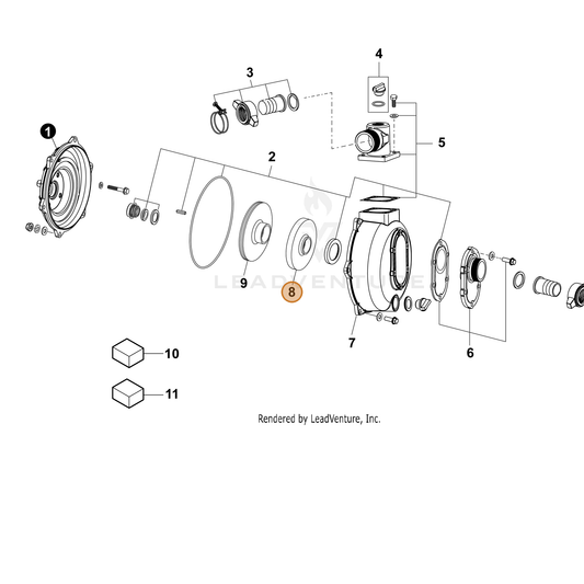 ECHO part YH482000560 — IPL diagram snippet (6x zoom, amber highlight)