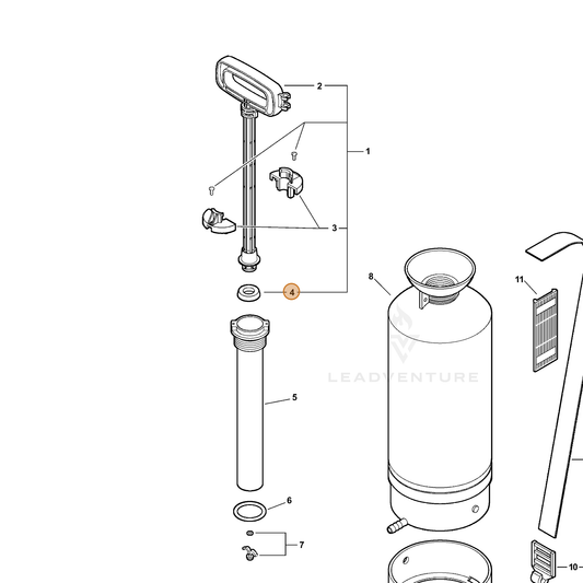 ECHO part YH482000600 — IPL diagram snippet (6x zoom, amber highlight)
