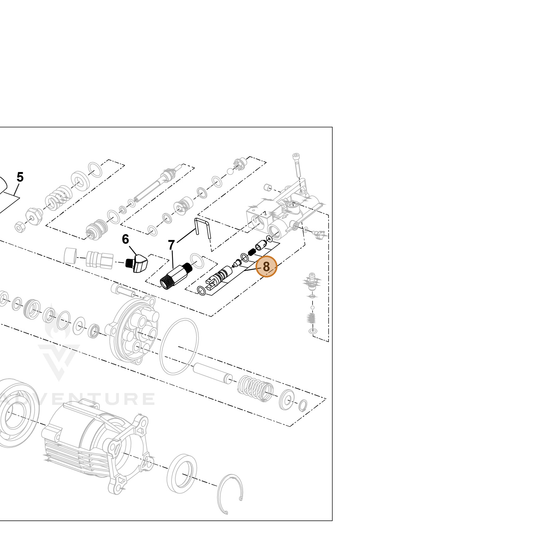 ECHO part YH482000670 — IPL diagram snippet (6x zoom, amber highlight)