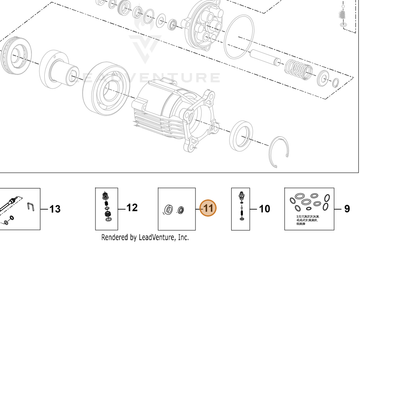ECHO part YH482000710 — IPL diagram snippet (6x zoom, amber highlight)