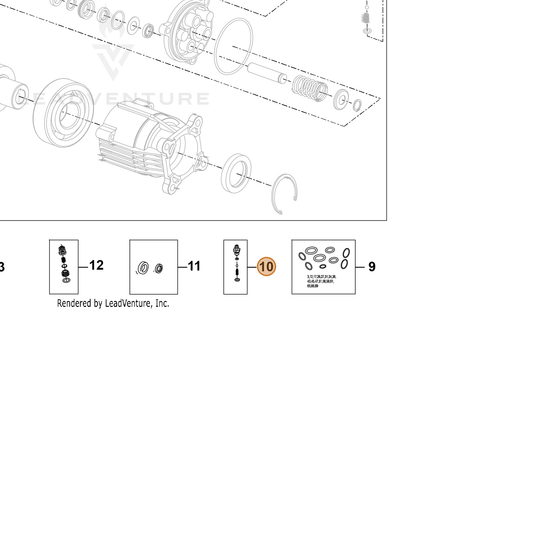 ECHO part YH482000720 — IPL diagram snippet (6x zoom, amber highlight)