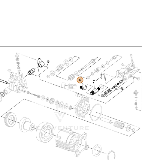 ECHO part YH482000750 — IPL diagram snippet (6x zoom, amber highlight)