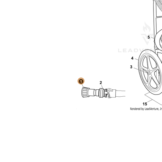 ECHO part YH483000170 — IPL diagram snippet (6x zoom, amber highlight)