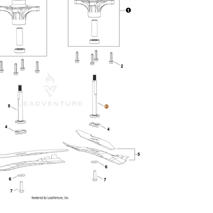 Echo part YH484000090 — IPL diagram snippet (6x zoom, amber highlight)