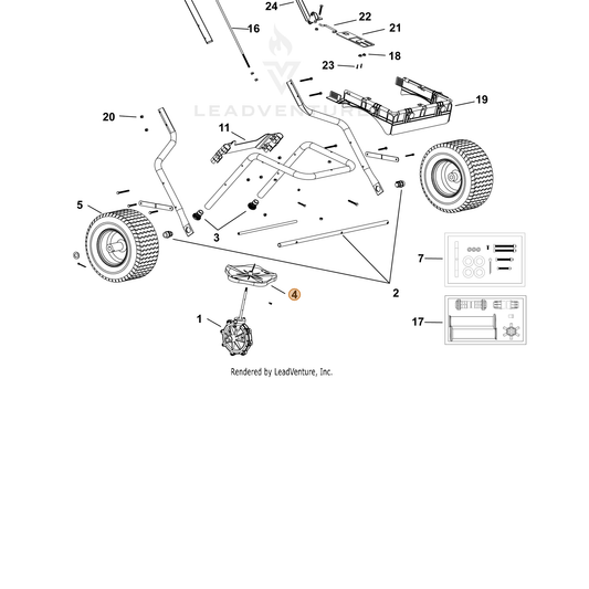 ECHO part YH485000000 — IPL diagram snippet (6x zoom, amber highlight)