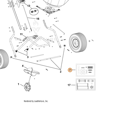 ECHO part YH485000090 — IPL diagram snippet (6x zoom, amber highlight)