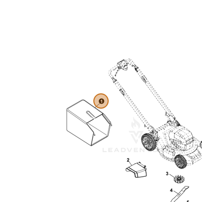 ECHO part YH486000010 — IPL diagram snippet (6x zoom, amber highlight)