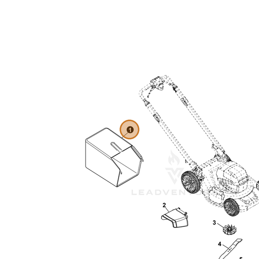 ECHO part YH486000010 — IPL diagram snippet (6x zoom, amber highlight)