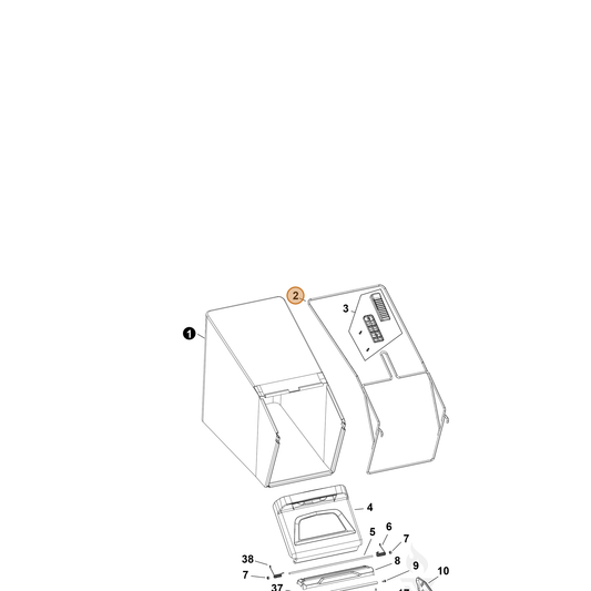 Echo part YH486000021 — IPL diagram snippet (6x zoom, amber highlight)