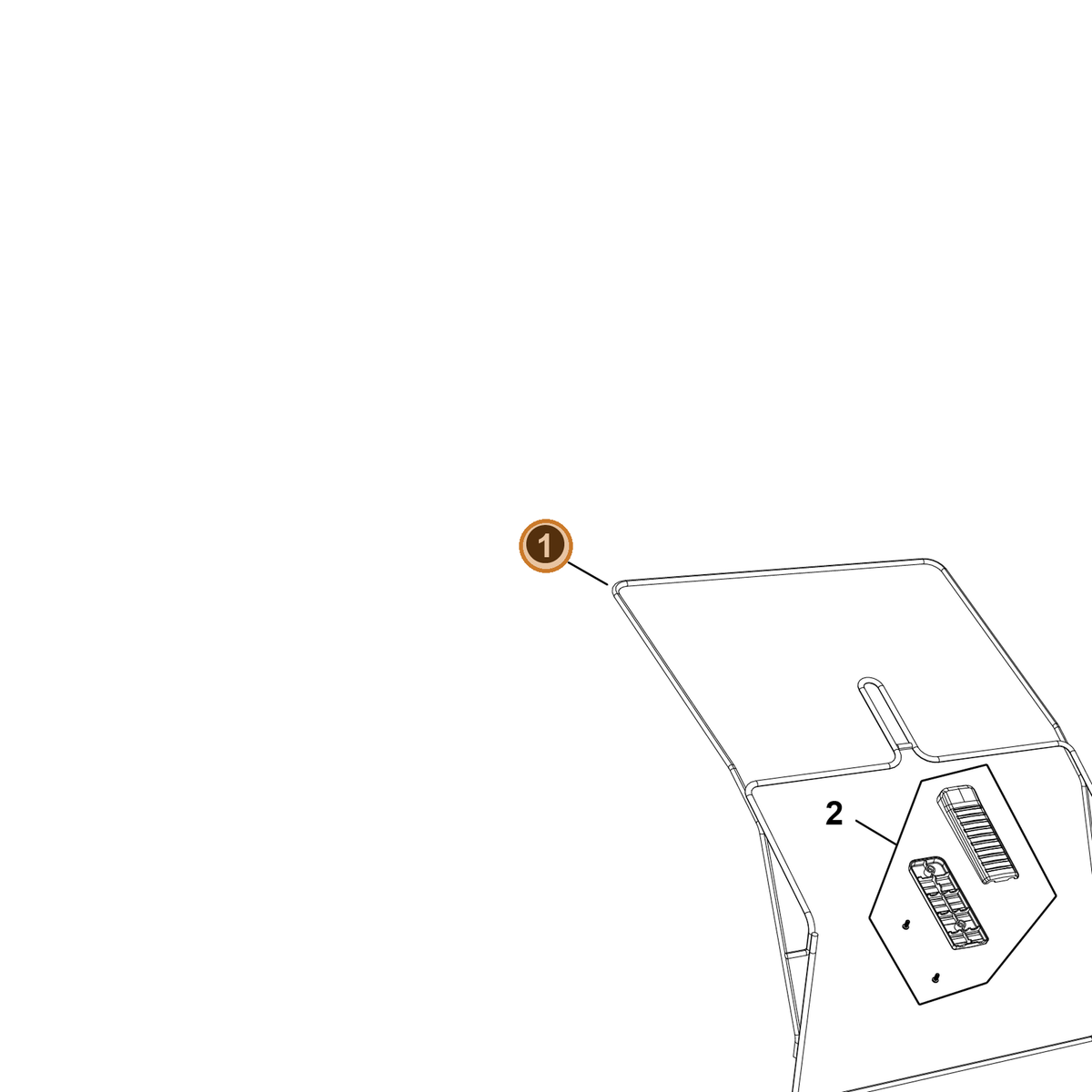 Echo part YH486000040 — IPL diagram snippet (6x zoom, amber highlight)