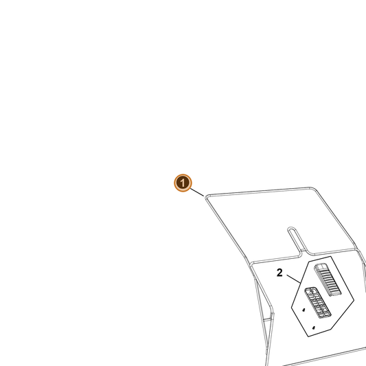 Echo part YH486000040 — IPL diagram snippet (6x zoom, amber highlight)