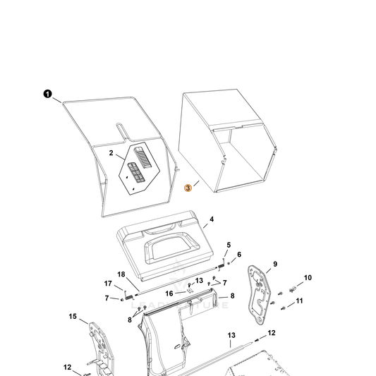 Echo part YH486000050 — IPL diagram snippet (6x zoom, amber highlight)