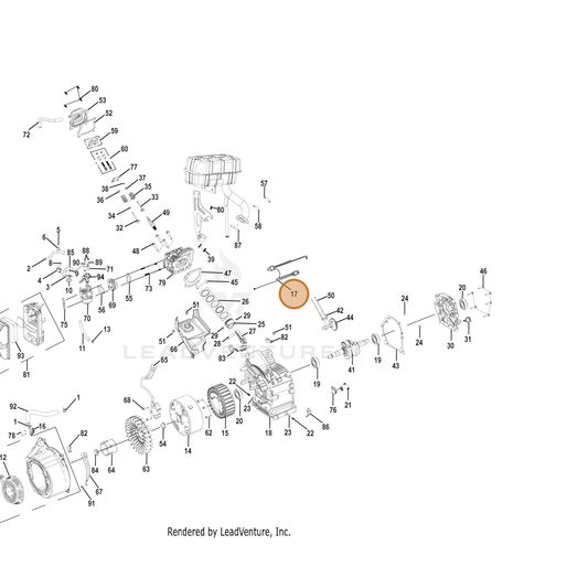 ECHO part YH601000070 — IPL diagram snippet (6x zoom, amber highlight)