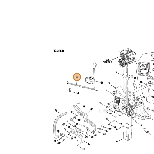 Echo part YH601000080 — IPL diagram snippet (6x zoom, amber highlight)