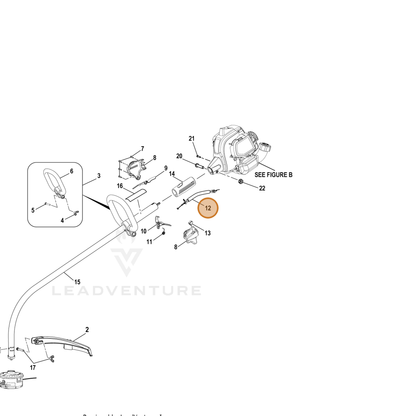 Echo part YH601000090 — IPL diagram snippet (6x zoom, amber highlight)