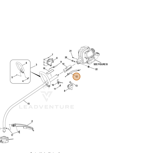 Echo part YH601000090 — IPL diagram snippet (6x zoom, amber highlight)