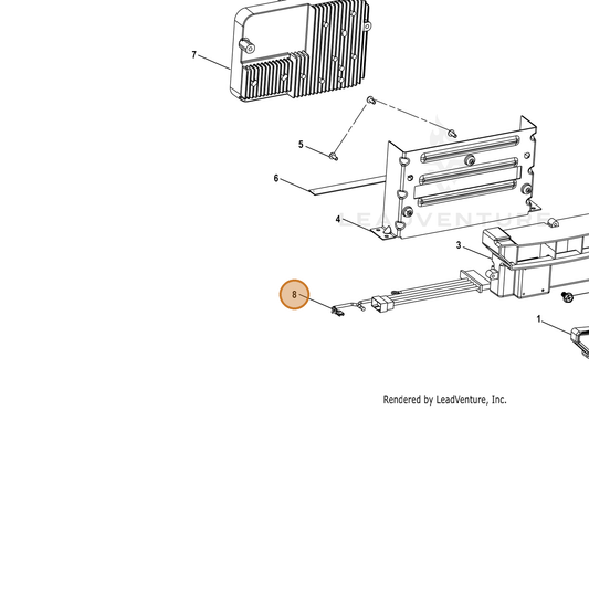 ECHO part YH601000110 — IPL diagram snippet (6x zoom, amber highlight)