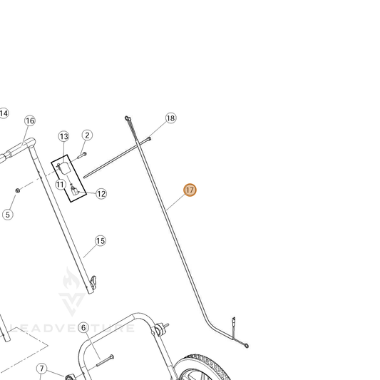 ECHO part YH601000160 — IPL diagram snippet (6x zoom, amber highlight)
