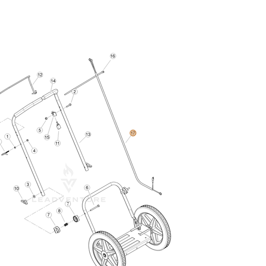 ECHO part YH601000170 — IPL diagram snippet (6x zoom, amber highlight)