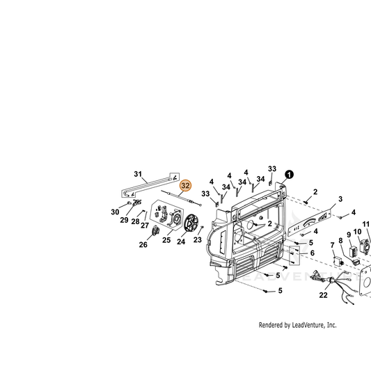 ECHO part YH601000190 — IPL diagram snippet (6x zoom, amber highlight)