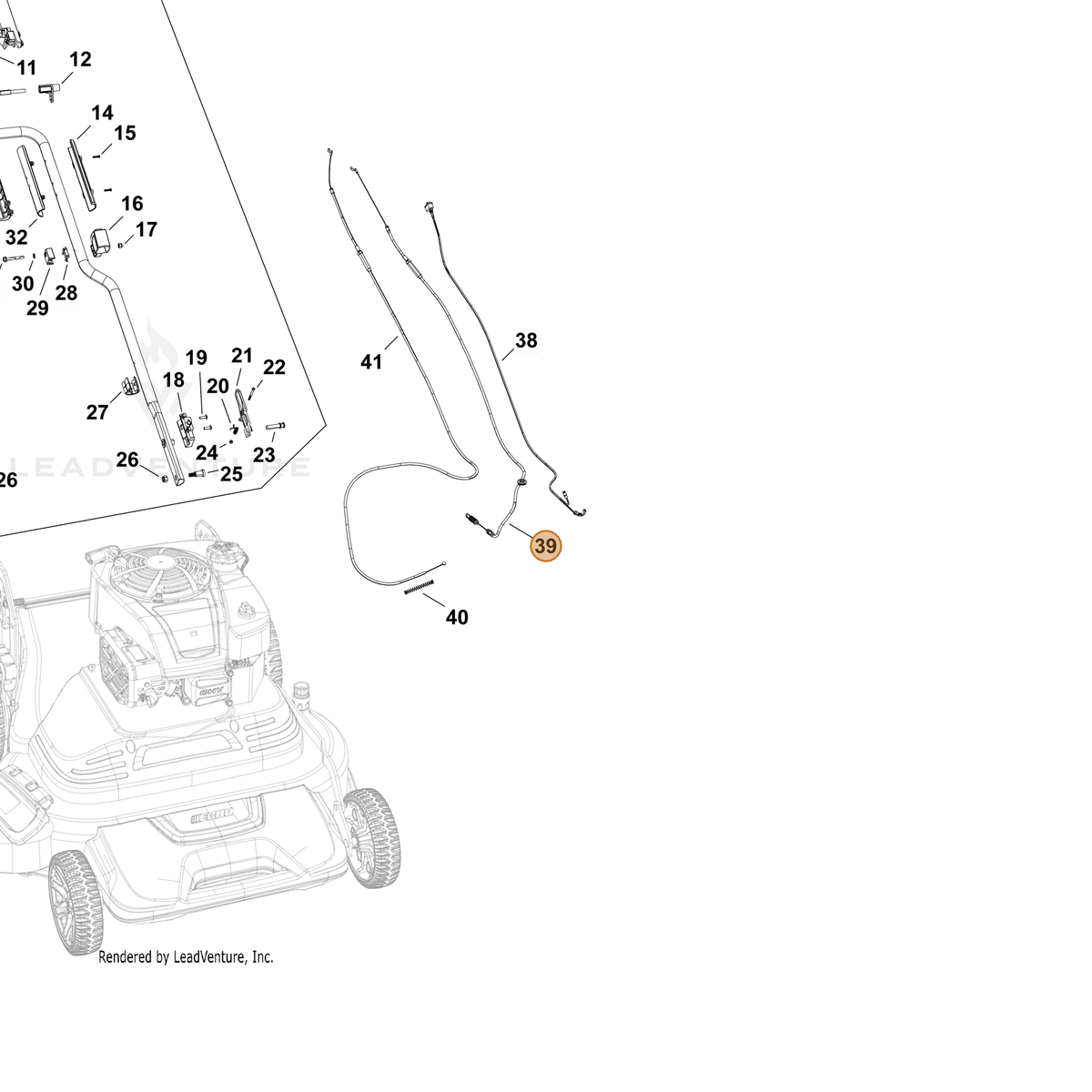 Echo part YH601000270 — IPL diagram snippet (6x zoom, amber highlight)
