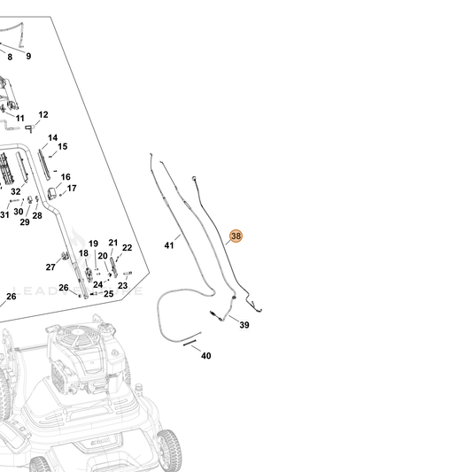 Echo part YH601000290 — IPL diagram snippet (6x zoom, amber highlight)