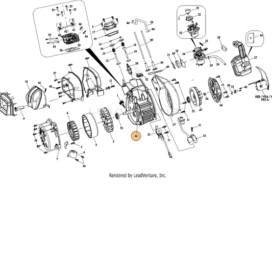 ECHO part YH602000010 — IPL diagram snippet (6x zoom, amber highlight)