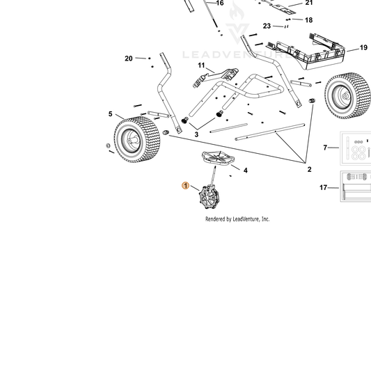ECHO part YH602000080 — IPL diagram snippet (6x zoom, amber highlight)