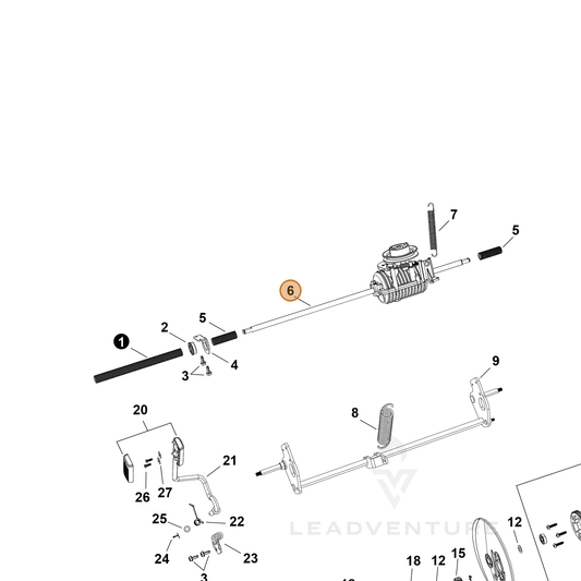 Echo part YH602000130 — IPL diagram snippet (6x zoom, amber highlight)