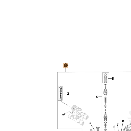 ECHO part YH604000010 — IPL diagram snippet (6x zoom, amber highlight)