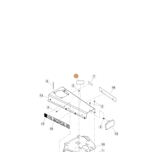 ECHO part YH653000000 — IPL diagram snippet (6x zoom, amber highlight)