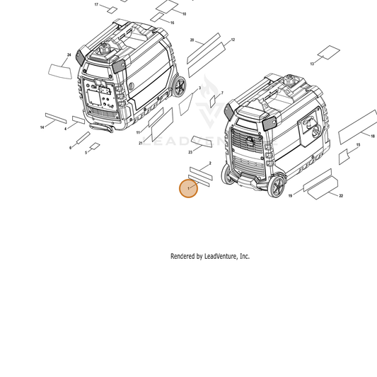 ECHO part YH653000060 — IPL diagram snippet (6x zoom, amber highlight)