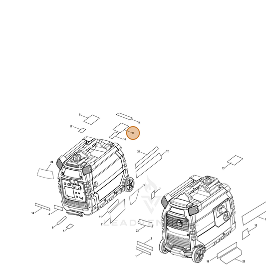ECHO part YH653000070 — IPL diagram snippet (6x zoom, amber highlight)