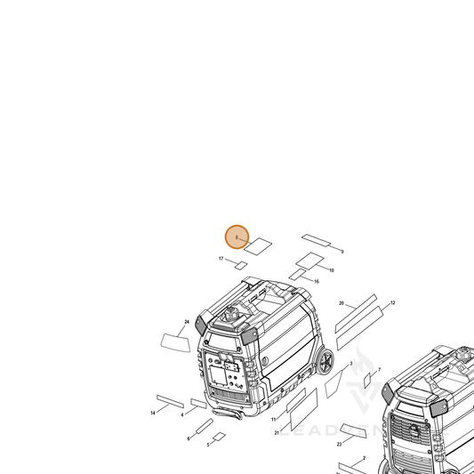 ECHO part YH653000080 — IPL diagram snippet (6x zoom, amber highlight)