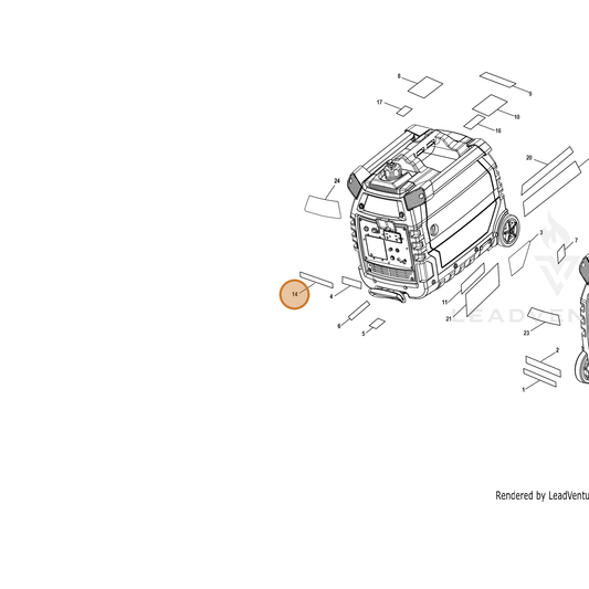 ECHO part YH653000090 — IPL diagram snippet (6x zoom, amber highlight)