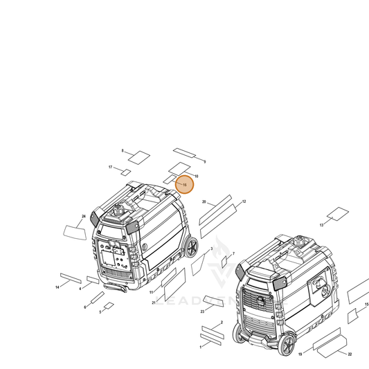 ECHO part YH653000130 — IPL diagram snippet (6x zoom, amber highlight)