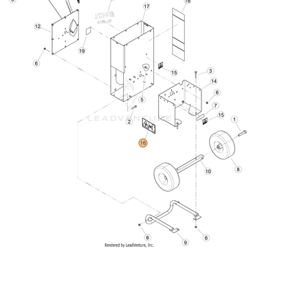 ECHO part YH653000180 — IPL diagram snippet (6x zoom, amber highlight)