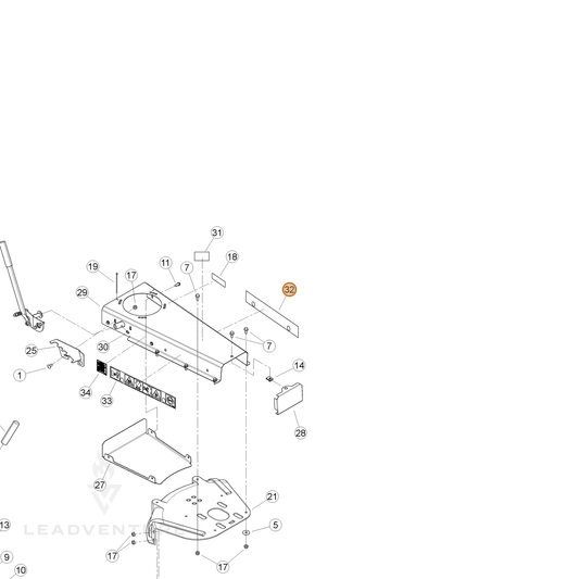 ECHO part YH653000230 — IPL diagram snippet (6x zoom, amber highlight)