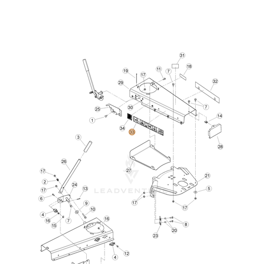 ECHO part YH653000240 — IPL diagram snippet (6x zoom, amber highlight)