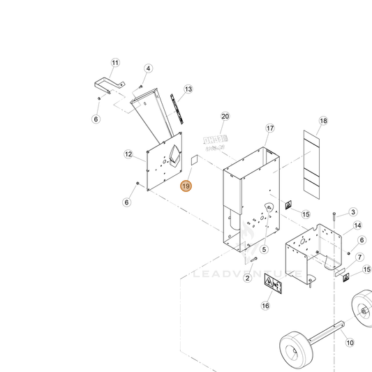 ECHO part YH653000290 — IPL diagram snippet (6x zoom, amber highlight)
