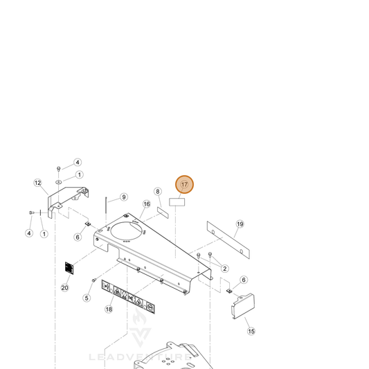 ECHO part YH653000430 — IPL diagram snippet (6x zoom, amber highlight)