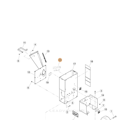 ECHO part YH653000440 — IPL diagram snippet (6x zoom, amber highlight)