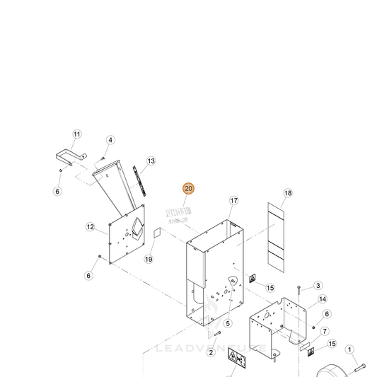 ECHO part YH653000440 — IPL diagram snippet (6x zoom, amber highlight)