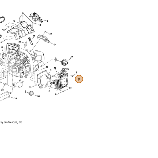 Echo part YH653000570 — IPL diagram snippet (6x zoom, amber highlight)