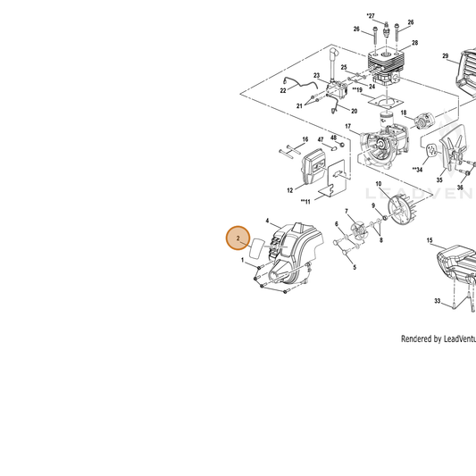 Echo part YH653000630 — IPL diagram snippet (6x zoom, amber highlight)