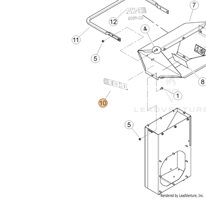 ECHO part YH653000670 — IPL diagram snippet (6x zoom, amber highlight)